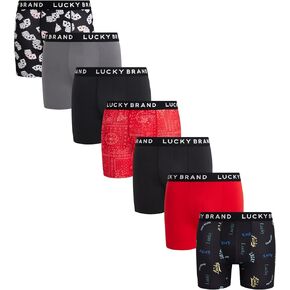 Lucky Brand Men's Boxer Briefs – 7 Pack Soft Stretch Performance Boxers for Men - Active Sport Men's Underwear (S-XL)