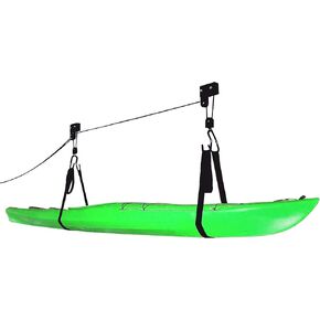 رافعة RAD Sportz Kayak Hoist 2-Pack ذات جودة عالية لرفع زورق تخزين المرآب بسعة 125 رطلاً حتى تعمل كنظام بكرة رفع عالي الجودة