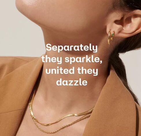 14k Gold Cuban Link Chain Necklace for Women - Bermuda Necklace Trendy Dainty Layered Gold Necklace - Paperclip Chain Necklace - Non Tarnish Gold Filled Necklace - Summer Jewelry Womens Necklace in Saudi Arabia