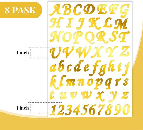 Spakon 8 Sheets Back to School Vinyl Letter Stickers Self Adhesive Alphabet Stickers Mailbox Letters Numbers Decals for Student First Day of School Notebook Classroom Decor(1 Inch,Black) in Saudi Arabia