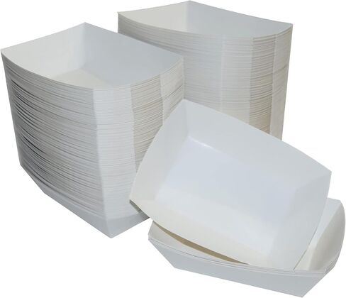 250 Pack Disposable Paper Food Tray - Paperboard Tray for Carnivals, Fairs, Festivals, and Picnics | Holds Nachos, Fries, Hot Corn Dogs, and More! (Kraft, 2lb) in Saudi Arabia