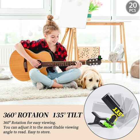 Guitar Tuner Clip On Ukulele Tuner for Guitar Bass Ukulele Violin Tuner (6 Pack) in Saudi Arabia