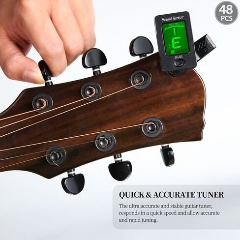 Guitar Tuner Clip On Ukulele Tuner for Guitar Bass Ukulele Violin Tuner (6 Pack) in Saudi Arabia