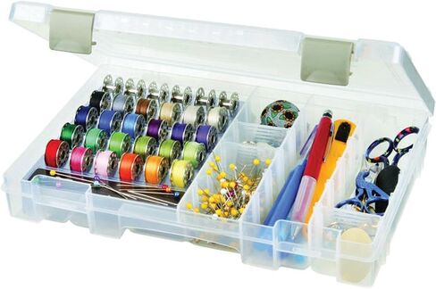 ArtBin 7003AB Sew-Lutions Sewing Supply Storage System with Lift-Out Thread Spool Tray, [1] Plastic Storage Case, Clear in Kuwait