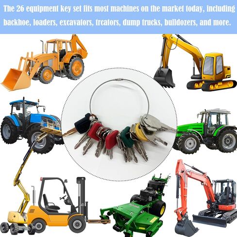 58 مجموعة مفاتيح آلة المعدات الثقيلة الممتازة، مجموعة مفاتيح إشعال معدات البناء لحالة JD فولفو Jlg كاتربيلر كوماتسو كوبوتا يانمار دايو هيستر فورد تاكيوتشي نيو هولاند in Kuwait