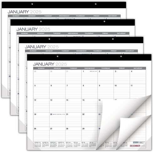 Global Printed Products Professional Desk Calendar 2025: Monthly Pages - 22"x17" - Runs Through December 2025 (Black) in Saudi Arabia