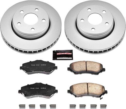 Power Stop KOE3097 Front Autospecialty Replacement Brake Kit with Brake Rotors and Ceramic Brake Pads For 2007 2008 2009 2010 2011 2012 2013 2014 2015 2016 2017 Jeep Wrangler | 2018 Wrangler JK in Saudi Arabia