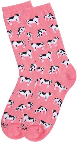 MeMoi Cool Cows Rayan Blend Crew Socks in Saudi Arabia