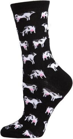 MeMoi Cool Cows Rayan Blend Crew Socks in Saudi Arabia