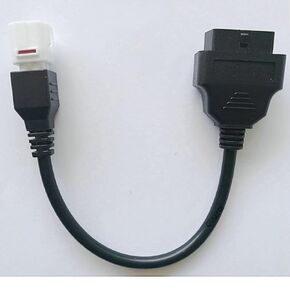 6 Pin OBD Motorbike Diagnostic Adapter,Euro5 Motorcycle Motorrad OBD2 K-Line CanBus Cable-Black+Red 40CM