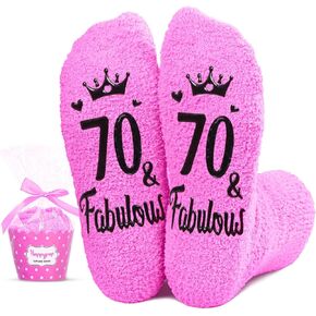 HAPPYPOP 70th Birthday Gifts ideas for Women - Socks for 70 Year Old Elderly Lady, Best Gifts for Women in Their 70s