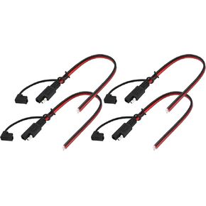 zdyCGTime SAE 12V 2-pin SAE Single Plug Extension Cord with Dust Cap,Solar Panel 14AWG SAE Plug,Solar Panel SAE Connector Extension Cord Cable,Suitable for Motorcycles,Cars,Tractors,etc(30cm-2Pack) in Kuwait
