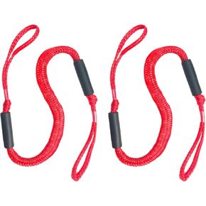 DockMoor Bungee Dock Lines for Boats, Mooring Rope Bungee Boat Dock Line for Jet Ski Pontoon Kayak Accessories(Black 4P)
