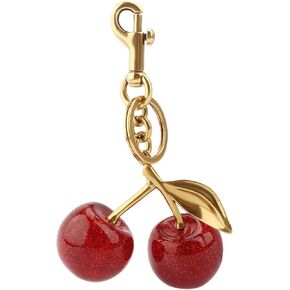 Cute Cherry Bag Charm for Purses and Bags - Luxury Cherry Keychain Charm Accessories with Key Ring and Clip