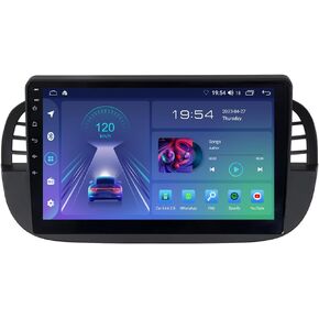 ASURE وحدة ملاحة GPS مدمجة في السيارة مقاس 9 بوصة لسيارة Fiat 500 2007-2015 باللون الأبيض، 4 النواة 2 + 32 جيجابايت نظام Android مستقبل راديو ستيريو للسيارة مع Carplay Android Auto، 1280x800 شاشة لمس متعددة الوسائط