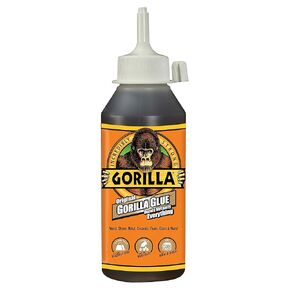 Gorilla Original Gorilla Glue, Waterproof Polyurethane Glue, 2 ounce Bottle, Brown, (Pack of 10)