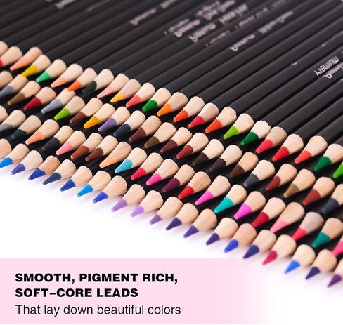 COOL BANK 160 Professional Colored Pencils, Artist Pencils Set for Coloring Books, Premium Artist Soft Series Lead with Vibrant Colors for Sketching, Shading & Coloring in Tin Box in Saudi Arabia