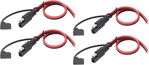 zdyCGTime SAE 12V 2-pin SAE Single Plug Extension Cord with Dust Cap,Solar Panel 14AWG SAE Plug,Solar Panel SAE Connector Extension Cord Cable,Suitable for Motorcycles,Cars,Tractors,etc(30cm-2Pack) in Saudi Arabia