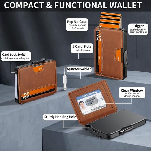 محفظة للرجال، محفظة رجالية رفيعة للغاية، محفظة ذكية تحجب RFID مع مشبك نقود، محفظة حامل بطاقات معدنية، محفظة جيب أمامي Tarjeteros De Hombres in Saudi Arabia