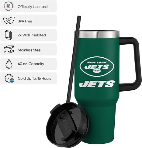 كوب سفر معزول بشعار فريق NFL للجنسين من FOCO NFL، سعة 40oz XL in Saudi Arabia