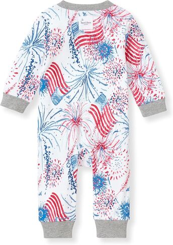 Burt's Bees Baby Baby Boys Pajamas, Sleep and Play Loose Fit, 100% Organic Cotton, Soft One-piece PJs, Diagonal Zip Up Jumpsuit Newborn Essentials with Interior Zipper Guard in sizes NB to 6-9 Months in Saudi Arabia