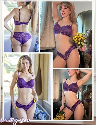 Avidlove Sexy Lingerie For Women Lace Bra and Panty Set Push Up Lingerie Underwear in Saudi Arabia