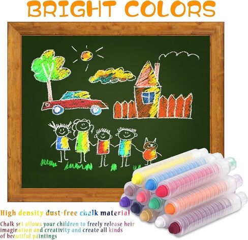 20 Pcs Dustless Chalk, Colored Chalk, Color Twistable Chalk,for Painting, Blackboard Writing in Kuwait