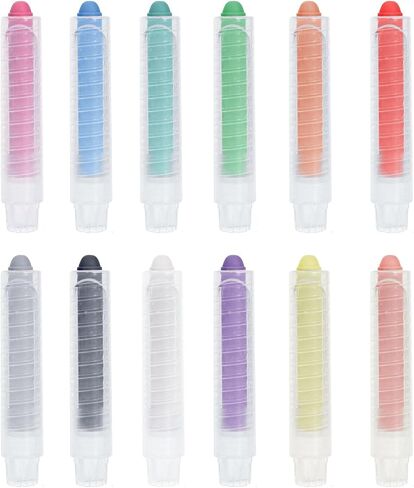 20 Pcs Dustless Chalk, Colored Chalk, Color Twistable Chalk,for Painting, Blackboard Writing in Kuwait