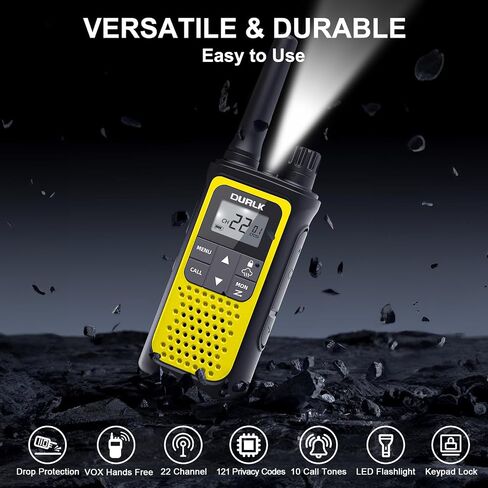 Walkie Talkies for Adults Long Range 2 Pack,Rechargeable Walkie Talkies 22 FRS Channels Two Way Radios with NOAA Weather Receiver,Noise Reduction,Volume Adjustment,LED Flashlight,1800mAh Battery in Saudi Arabia