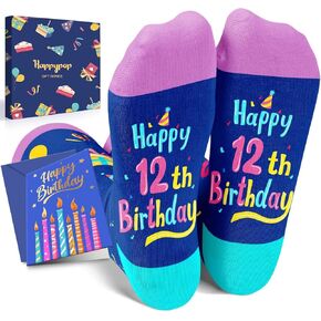 HAPPYPOP 6th Birthday Gifts Ideas for Girls - Socks for Kids Age 6, Presents for 6 Year Olds, Six Year Old Gifts for Girls Boys, Birthday Gift Box with Greeting Card
