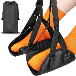 Airplane Travel Footrest (8.5x5.2"), Premium Foot Hammock to Relax Feet During Long Flights, Office Desk Foot Rest, Comfortable w/Soft Memory Foam, Essential Accessory for Plane Journey