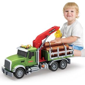 Wenbeier 3 in 1 Skid Loader Toy 25" Farm Truck Toys with Tractors for Kids Sounds and Lights for Boys & Girls Ages 3 4 5 6