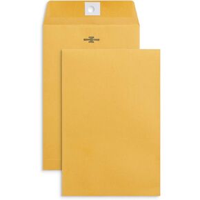 Blue Summit Clasp Envelopes, 11.5 x 14.5-Inch, Kraft, Gummed Seal, 100 Envelopes
