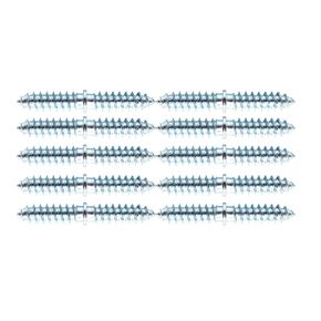 FAFEFC 20PCS Galvanized Double Head Pointed Tail Furniture self-Tapping Screw with Two Pointed Teeth Bolts