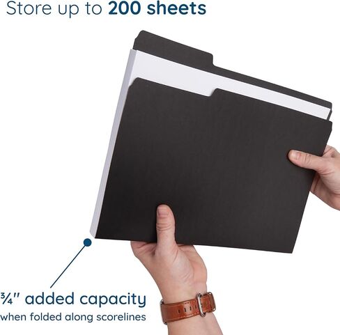 Blue Summit Supplies 100 White File Folders, 1/3 Cut Tab with Assorted Positions, Letter Size, Great for Organizing and Easy File Storage, 100 Pack in Saudi Arabia