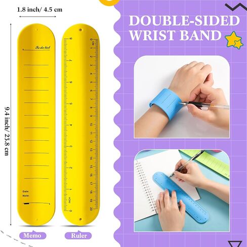Gemscream 24 Pcs Silicone Memo Wrist Band Nurse Notepad Silicone Reminder Bracelet Waterproof Silicone Slap Bracelet Erasable Wearable to Do List Bracelet Nursing Supplies for Nurses Memo Wristband in Saudi Arabia