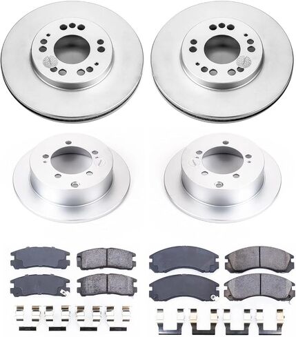 مجموعة فرامل بديلة أمامية وخلفية Power Stop KOE802 Autospecialty - دوارات فرامل OE ووسادات فرامل سيراميك in Saudi Arabia