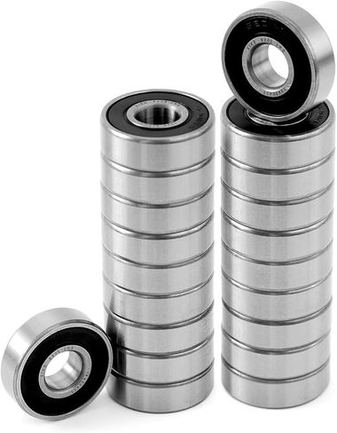 XiKe 4 Pcs 6202-2RS Double Rubber Seal Bearings 15x35x11mm, Pre-Lubricated and Stable Performance and Cost Effective, Deep Groove Ball Bearings. in Saudi Arabia