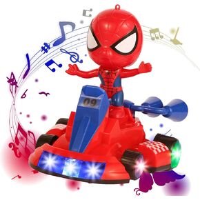Dancing Spider Toy Musical Robot Toy Spin Interactive Toy Car with Colorful Flashing Lights & Music, Interactive Educational Gift for Boy and Girl