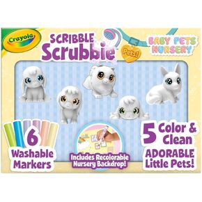 Crayola Scribble Scrubbie Pets Spray Boutique, Airbrush Art Set for Kids, Customizable Animal Toys, for Girls & Boys, 3+