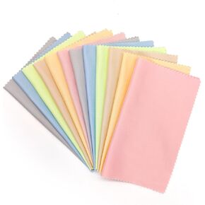 AIMI 12 Pack Assorted Colors Microfiber Cleaning Cloths - 6" x 7" Microfiber Glasses Cloth - Great for Cleaning Eyeglasses, Cell Phones, Screens, Lenses, Glasses and All Delicate Surface