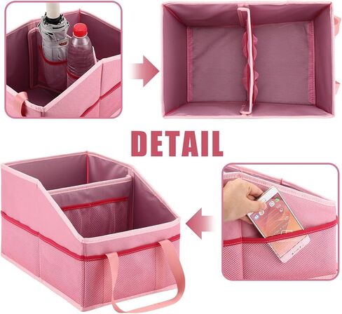 Honeydak Car Storage Organizer for Console Front/back Seat with Divide and Multi-pockets Automotive Car Caddy Organizer for SUV, Truck Foldable Passenger Seat Organizer for Kids Adults Accessories in Saudi Arabia