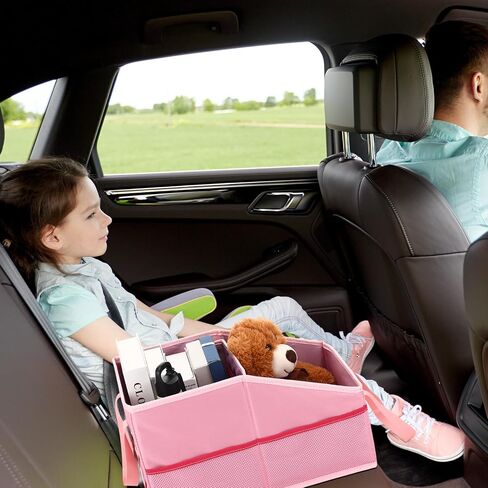 Honeydak Car Storage Organizer for Console Front/back Seat with Divide and Multi-pockets Automotive Car Caddy Organizer for SUV, Truck Foldable Passenger Seat Organizer for Kids Adults Accessories in Saudi Arabia