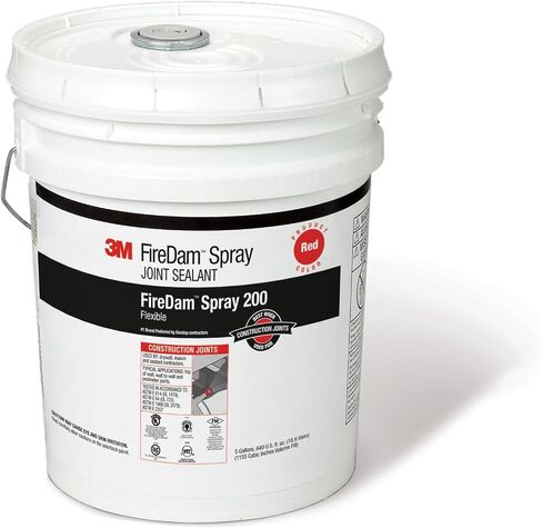 3M FireDam Spray 200، لون رمادي، قابل للرش، ذو أساس مائي، سهل التنظيف، طلاء مطاطي، أسطوانة سعة 5 جالون (سطل) in Kuwait