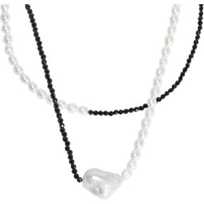 IDOKAWA Simulated Shell Pearl Necklace for Women, Adjustable Extension Chain Necklace Fashion Jewelry Gifts in Kuwait