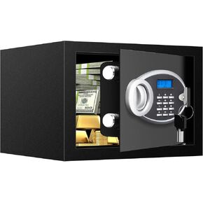 2.8 Cubic Feet Home Safe Fireproof Waterproof, Digital Home Security Safe Box with Programmable Keypad and Spare Keys, Document Safe for Money Firearms Medicine Valuables