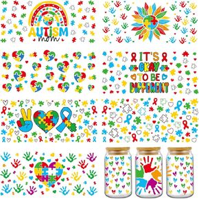 Coffee Drinks UV DTF Decals - 8 Sheets Strawberry Milk Tea Uvdtf Tumbler Wraps for 16 oz Glass Water Bottle, Cute Cherry Bows Transfer Stickers Decal DIY Glass Cups Decoration Gift for Women