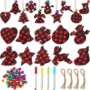 DECYOOL 50 Pieces Thanksgiving Wooden Ornaments Fall Autumn Leaf Blanks Pendants Maple Leaves Pumpkin Unfinished Wood Slices Hanging for Fall Party Festivals DIY Crafts Decoration, 10 Styles