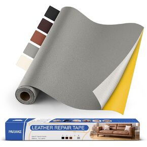 Leather Repair Patch, 3x60 Inch Self Adhesive Leather Repair Tape for Furniture, Durable PU Leather Repair Kit for Car Seat, Couch, Sofa, Chair - Litchi Grain (New Black) in Kuwait