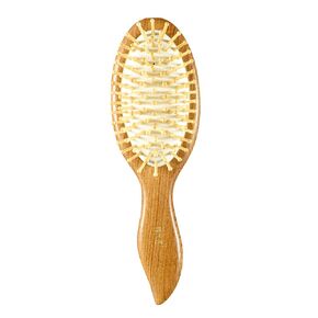 TAN MUJIANG Hair Brush Natural Wood Scalp Massage YM Orange Cat